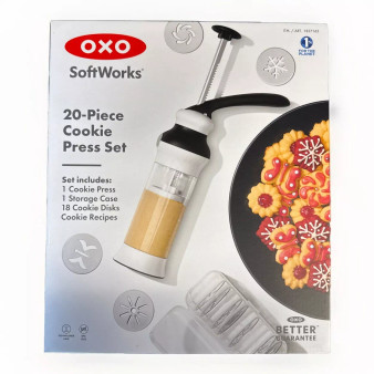 oxo softworks 20-piece cookie press set