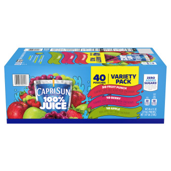 Capri Sun 100% Juice Variety Pk 40/6 OZ