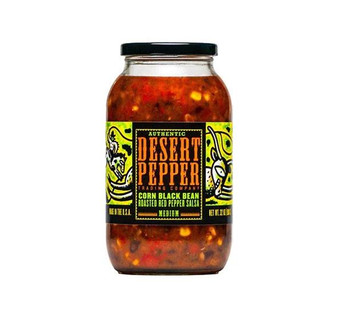 Desert Pepper Corn Black Bean Roasted Red Pepper Salsa, 32 Ounce