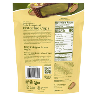 ChocXO Milk Chocolate Dubai Inspired Pistachio Cups, 14.8 oz