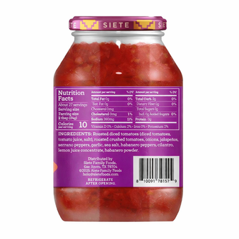 Siete Medium Salsa, 32.6 oz