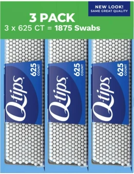 Q-Tips Cotton Swabs – Cotton Club, 625 Count (Pack of 3)