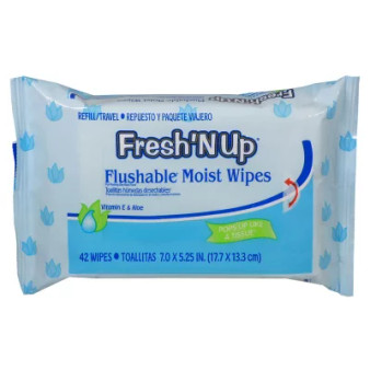 Fresh 'N Up Flushable Wipes (84 ct, 2 pack)