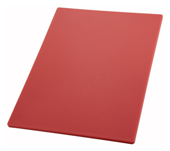 Winco CBRD-1218 Red Plastic Cutting Board 12" x 18" x 1/2"