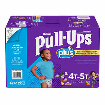 Huggies Pull-Ups Plus Training Pants, 4T-5T Boy, 102-pack
