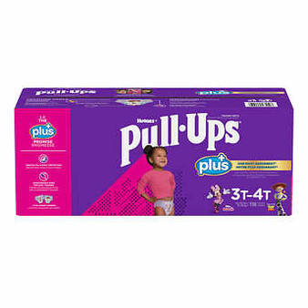 Huggies Pull-Ups Plus Training Pants For Girls, 3T-4T, 116 count