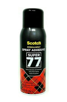 Scotch Permanent Spray Adhesive Super 77 Multipurpose, 8oz