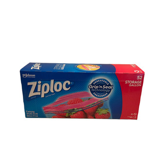 Ziploc gallon storage bags - 52 count