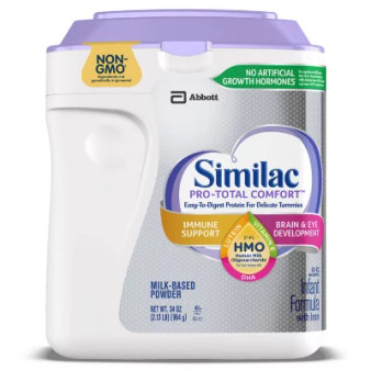Similac Pro-Total Comfort Non-GMO with 2'-FL HMO Infant Formula (34 oz.) (NO RETURNS)