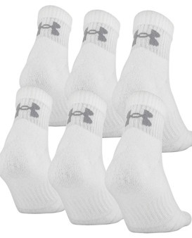 Under Armour Adult Cotton Quarter Socks, 6-pairs