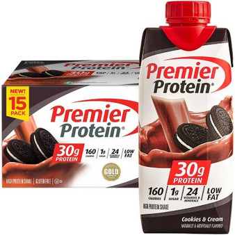 Premier Protein High-Protein Shake, Cookies and Cream (11 fl. oz., 15 pk.)