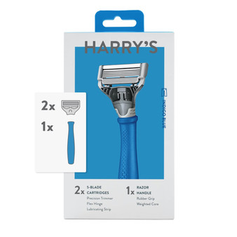 Harry's Men's Razor: Indigo Blue Handle and 2 Razor Blade Refills