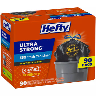 Glad ForceFlex Plus Drawstring Trash Bags - Lemon Fresh Bleach - 13 Gallon - 90ct