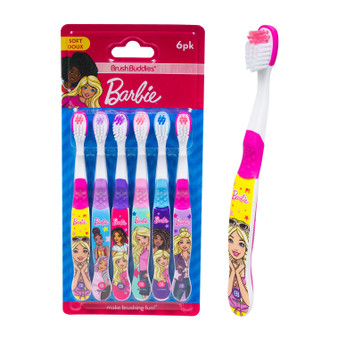 Brush Buddies Barbie Soft Doux Toothbrush 6pk