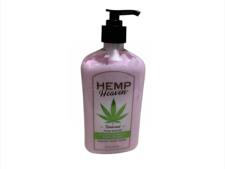 Hemp Heaven Natural Hemp Seed Oil Strawberry Hibiscus Body Lotion, 18 oz