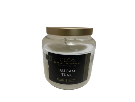 CLCo. by Candle-Lite Company Balsam Teak Single-Wick Scented Jar Candle, 14 oz