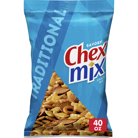 Chex Mix Traditional Savory Snack Mix, 40 oz