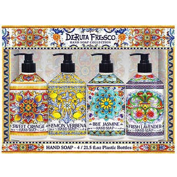 Deruta Fresco Hand Soap Collection 4 count, 21.5 fl.oz Plastic Bottles