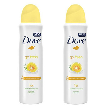 2-pack Dove Go Fresh Deodorant 48h Spray 7 fl oz (Grapefruit & lemongrass Scent) 2-pack Dove Go Fresh Deodorant 48h Spray 7 fl oz (Grapefruit & lemongrass Scent)