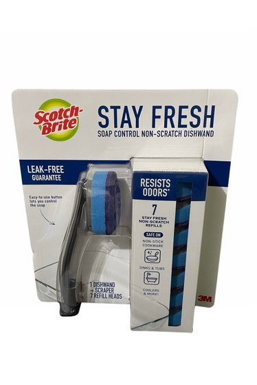 Scotch Brite Advanced Soap Control Dishwand and Scraper, 7 Non-Scratch Refills Scotch Brite Advanced Soap Control Dishwand and Scraper, 7 Non-Scratch Refills