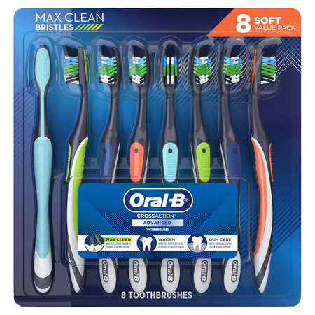 Oral-B CrossAction Advanced Toothbrush, 8-pack