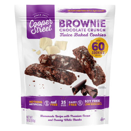 Cooper Street Brownie Chocolate Crunch Twice-Baked Cookies (18 oz.) 60 cookies