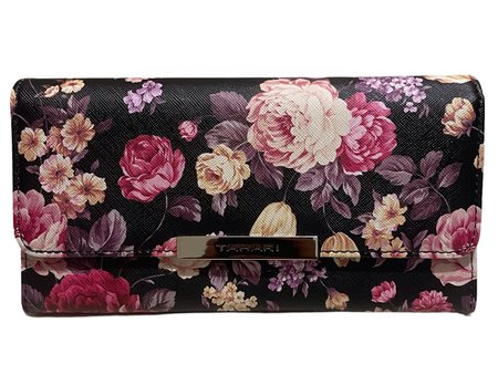 Tahari Vegan Leather Floral Design Wallet