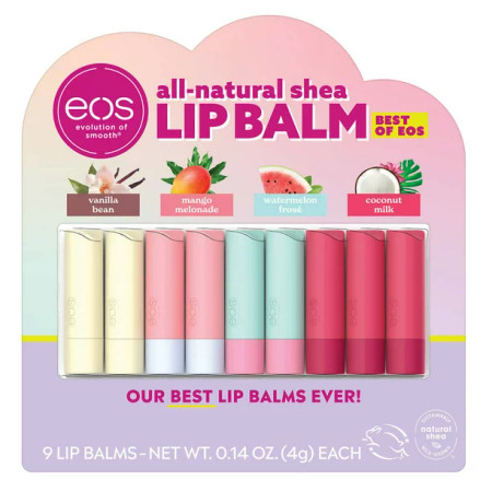 eos All-Natural Shea Lip Balm,  9 ct