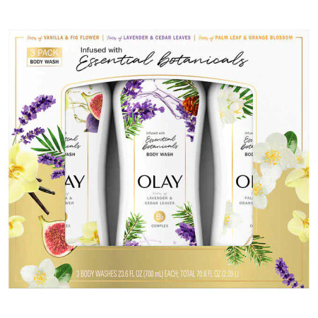 Olay Essential Botanicals 3 pack body wash