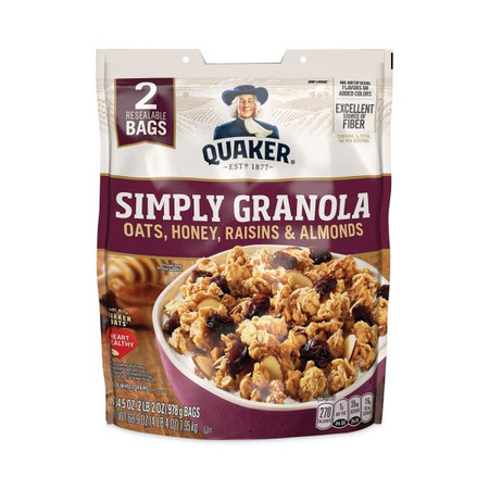 Quaker Simply granola, 34.5 oz, 4 bags (Free Shipping)