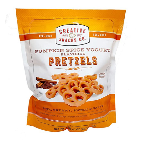Pumpkin Spice Yogurt pretzels by Creative Snacks Company, 26 oz