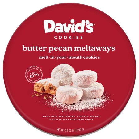 David’s Cookies Butter Pecan Meltaways, 32 oz
