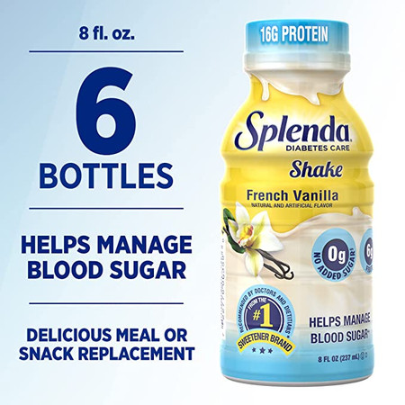 Splenda Diabetes Care Shake, 6 bottles, French Vanilla
