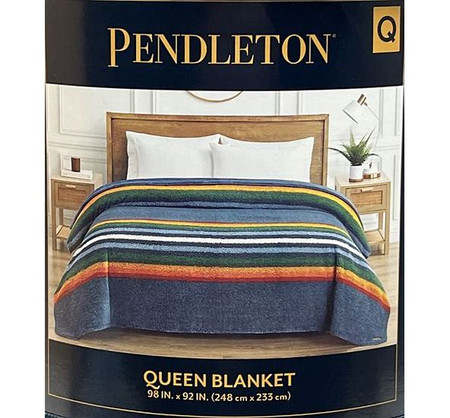 Pendleton Serape Stripe Blue Blanket