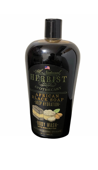 All Natural Herbist Apothecary African Black Soap Body Wash 32oz All Natural Herbist Apothecary African Black Soap Body Wash 32oz