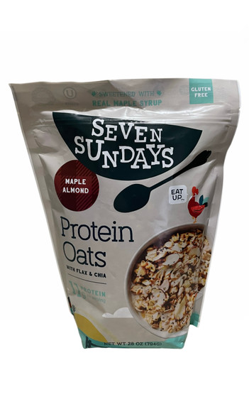 Seven Sundays Protein Oats, Maple Almond (28 oz.)