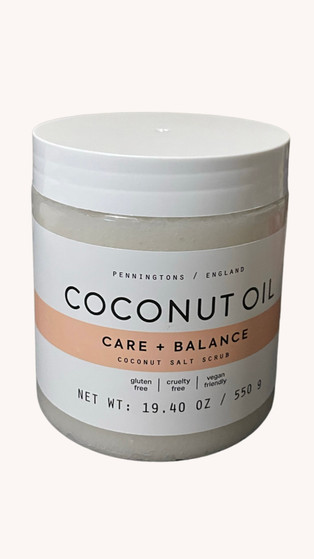 Penningtons / England Coconut oil Care + Balance Coconut Salt Scrub 19.40 oz Penningtons / England Coconut oil Care + Balance Coconut Salt Scrub 19.40 oz