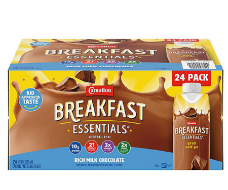 Carnation Breakfast Essentials Ready To Drink, Rich Milk Chocolate (8 oz., 24 pk
