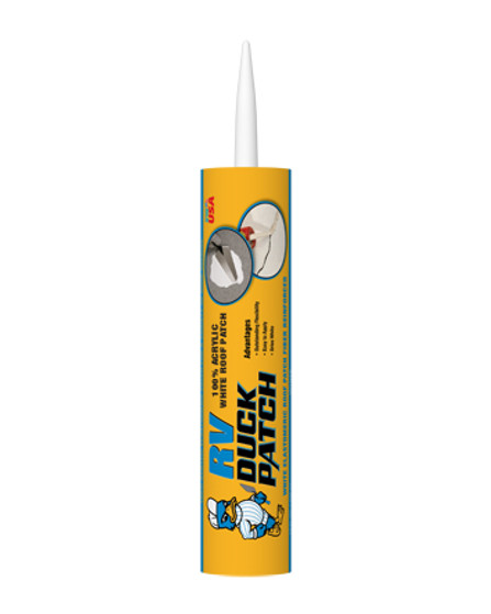 R V Duck Patch White Elastomeric Roof Patch-Fiber Reinforced 10 Oz