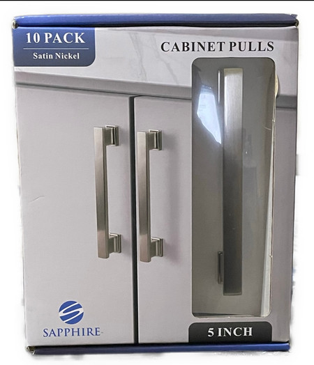sapphire 10 pack satin nickel 5 inch cabinet pulls