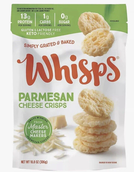 Whisps Parmesan Cheese Crisps, 10.8 oz.