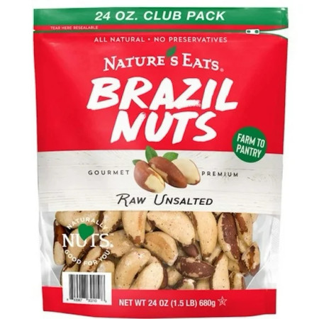 Nature's Eats Raw Unsalted Brazil Nuts (24 Ounce)