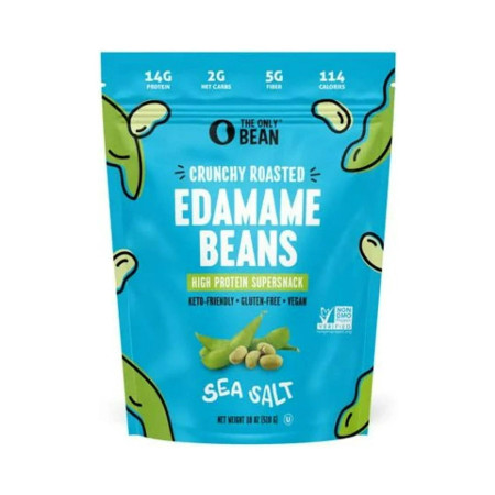 The Only Bean Crunchy Dry Roasted Edamame Snacks (Sea Salt), 18 Ounce