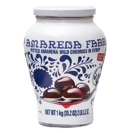 AMARENA FABBRI Pitted Wild Cherries in Syrup, 35.2 oz – Jumbo Size