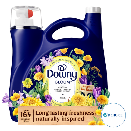 Downy Boutique Botanicals Limited Edition, Liquid Fabric Softener, Bloom, 164 loads, 111 fl. oz.