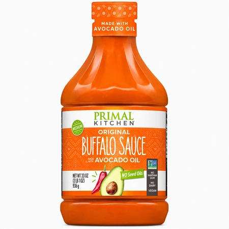 Primal Kitchen Original Buffalo Sauce with Avocado Oil, Medium Heat, 33 oz