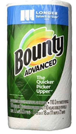 Bounty Advanced 2-Ply Paper Towels, White, 110 Select-A-Size Sheets, 6 pack Bounty Advanced 2-Ply Paper Towels, White, 110 Select-A-Size Sheets, 6 pack