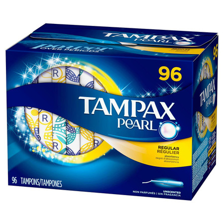 Tampax Pearl Unscented Tampons, Regular 96 count Tampax Pearl Unscented Tampons, Regular 96 count
