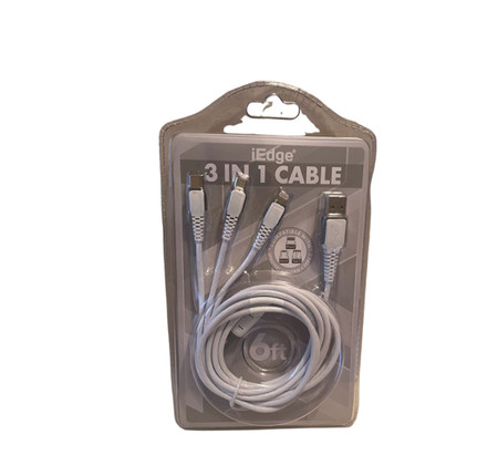 iEdge 6ft 3 in 1 Cable (Variety of Colors)