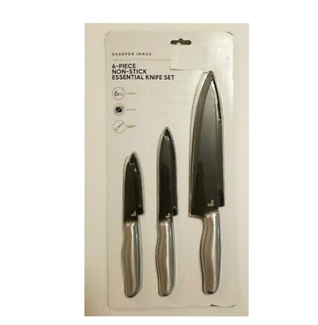 Sharper Image 6-Piece Non-Stick Knife Set Sharper Image 6-Piece Non-Stick Knife Set